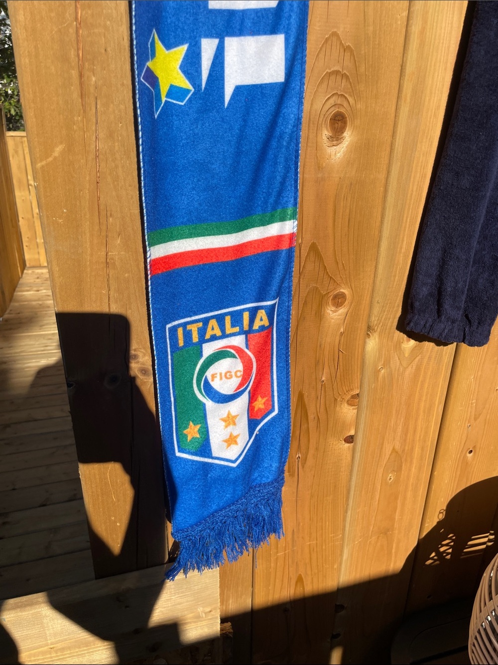 Italy National Football Team Scarf 4-Star FIGC Blue Supporters Soccer Scarf - Picture 5 of 5